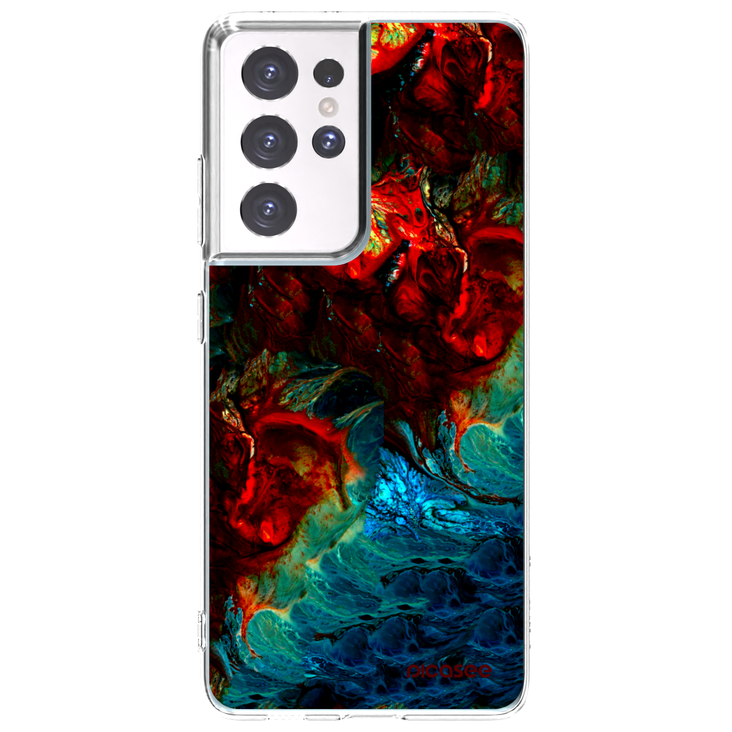 Picasee silikónový prehľadný obal pre Samsung Galaxy S21 Ultra 5G G998B - Universe