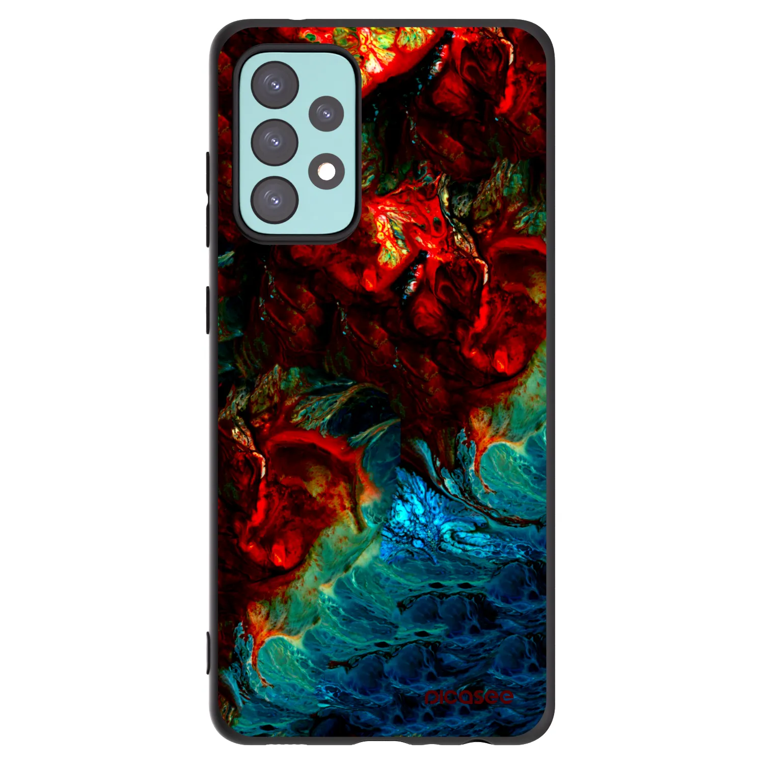 Picasee silikónový čierny obal pre Samsung Galaxy A72 A725F - Universe