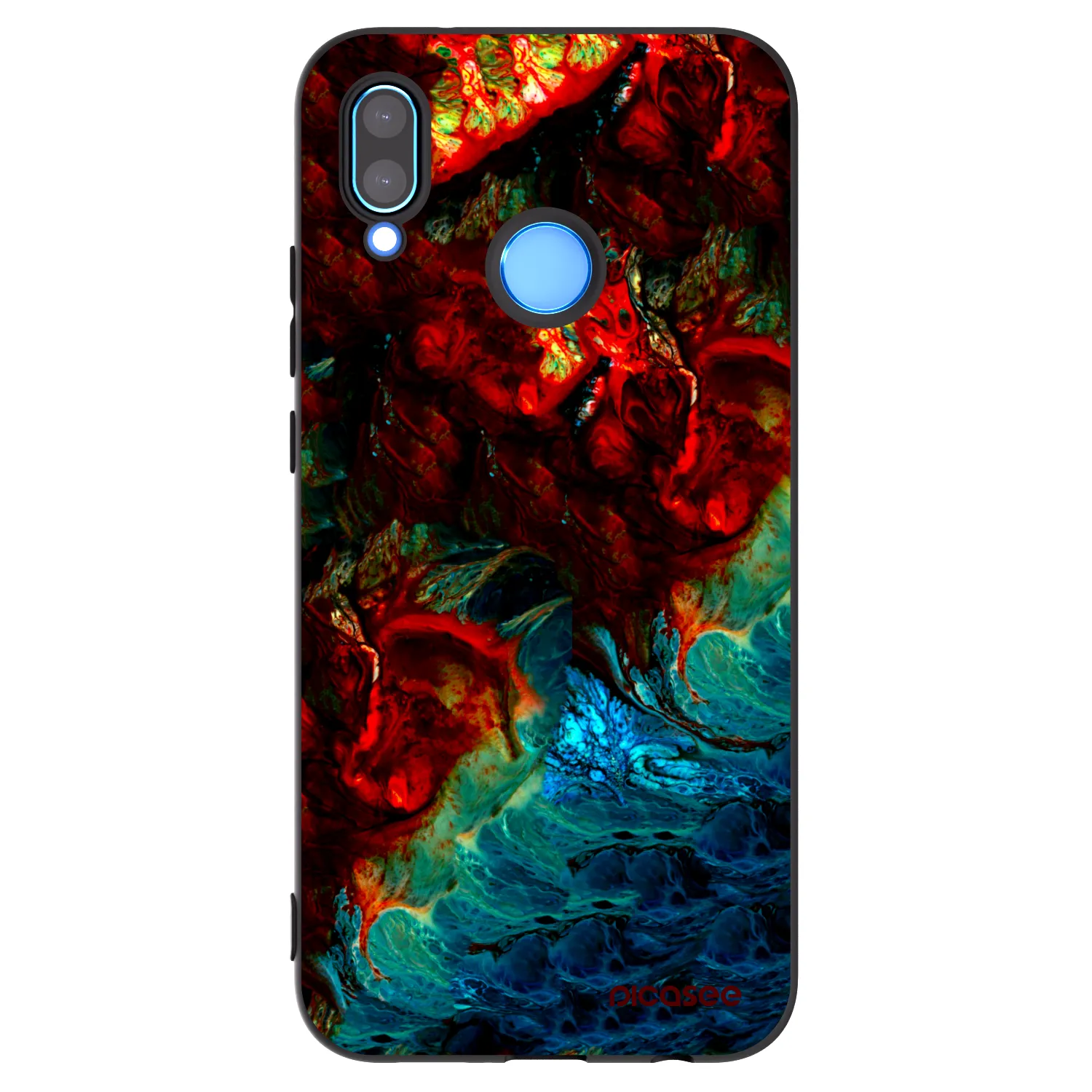 Picasee silikónový čierny obal pre Huawei P20 Lite - Universe