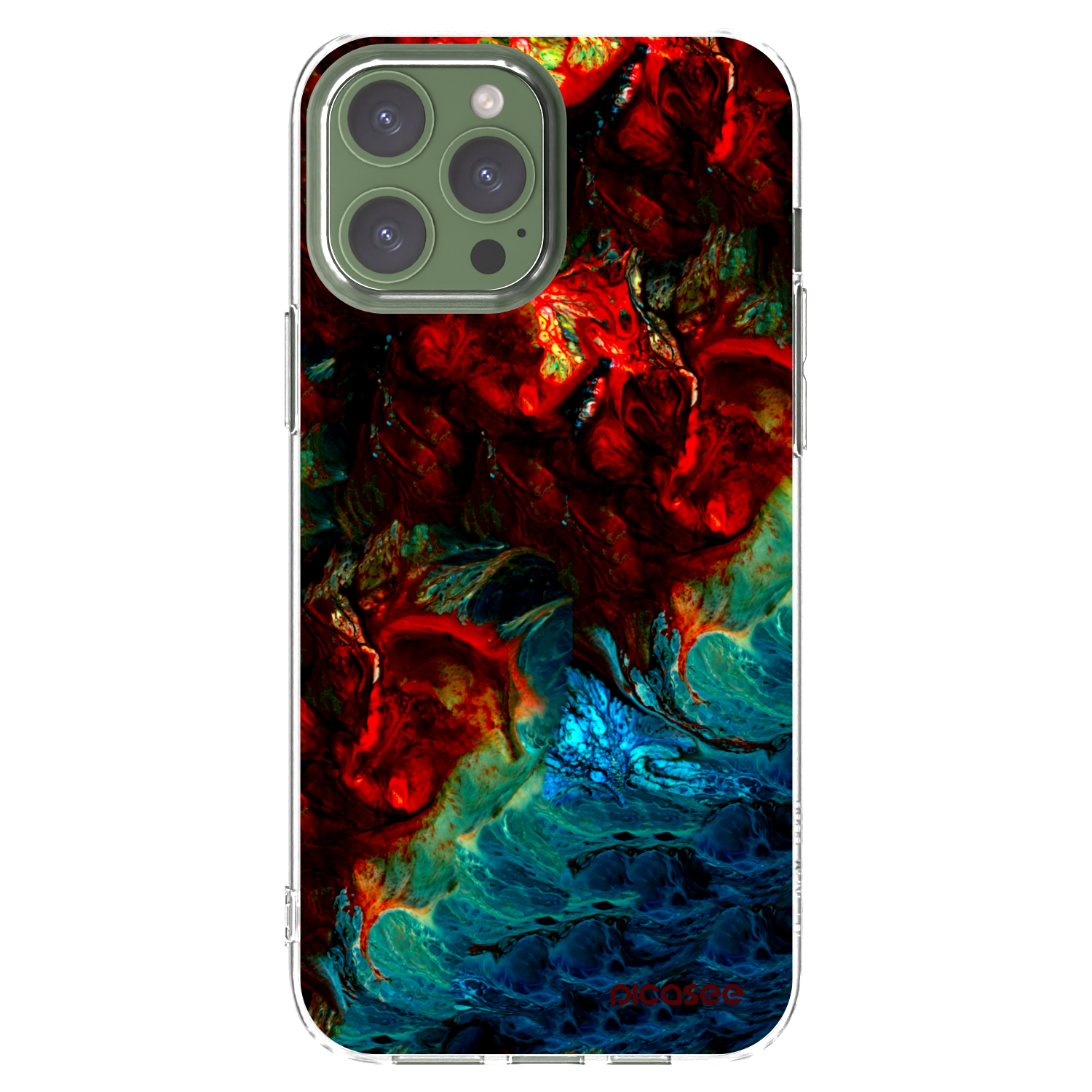 Picasee silikónový prehľadný obal pre Apple iPhone 13 Pro Max - Universe