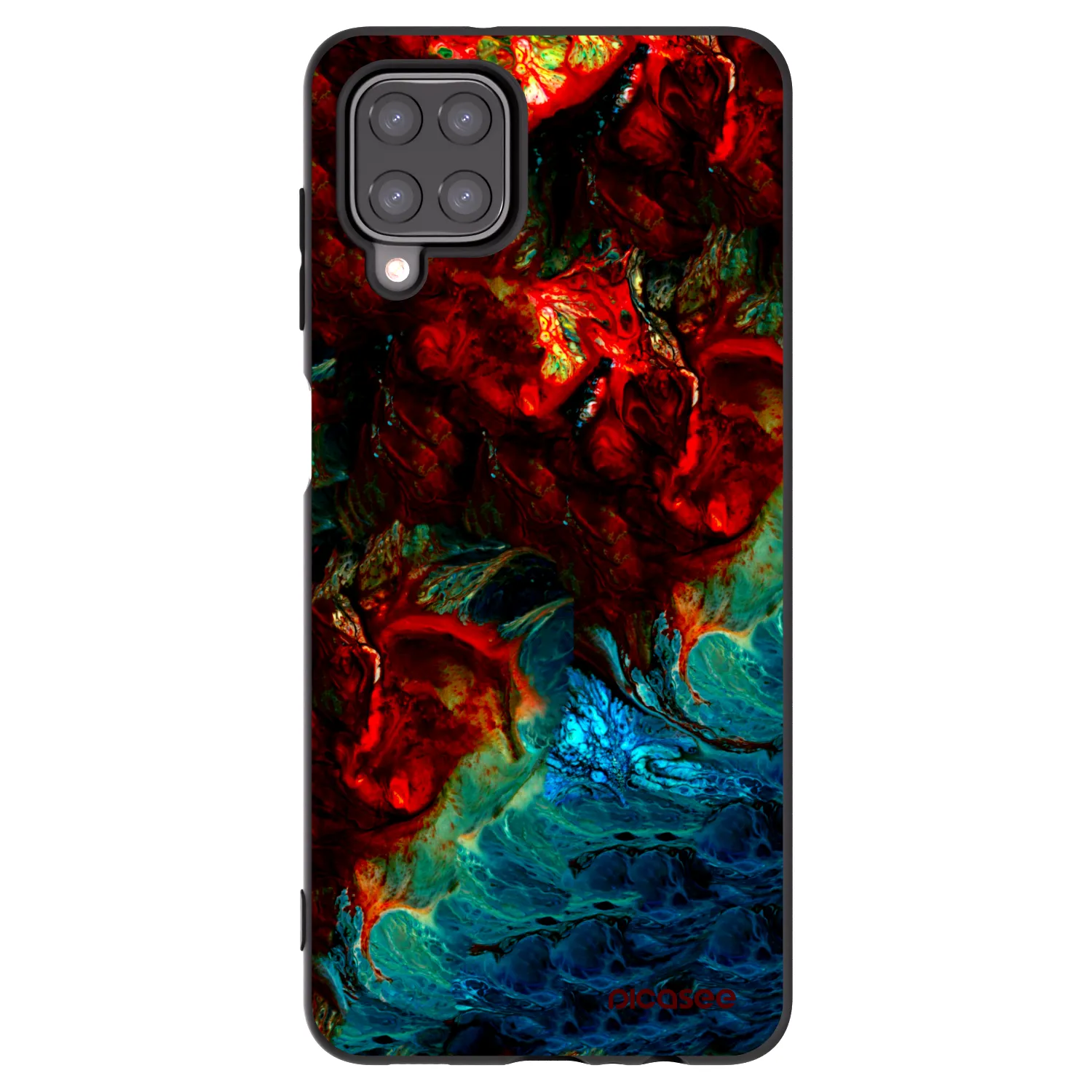 Picasee silikónový čierny obal pre Samsung Galaxy M12 M127F - Universe