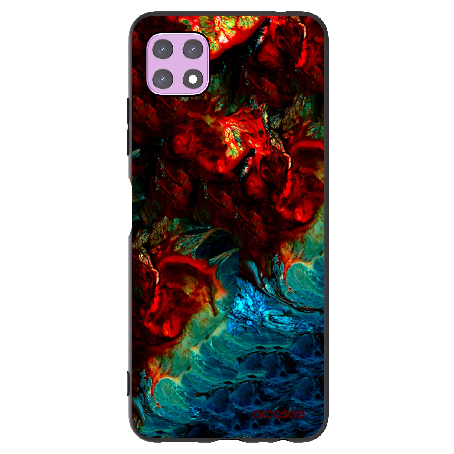 Picasee silikónový čierny obal pre Samsung Galaxy A22 A226B 5G - Universe