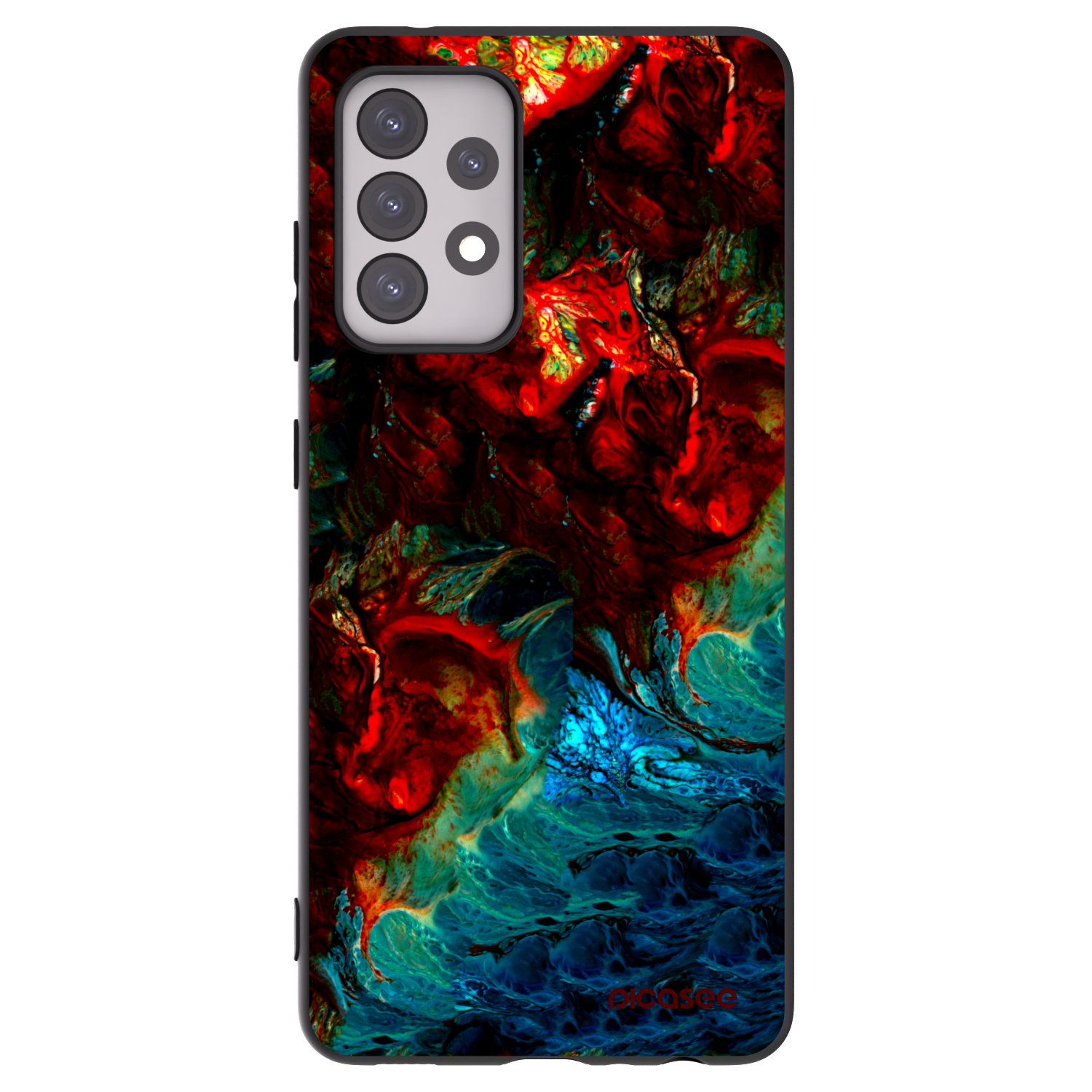 Picasee silikónový čierny obal pre Samsung Galaxy A52s 5G A528B - Universe