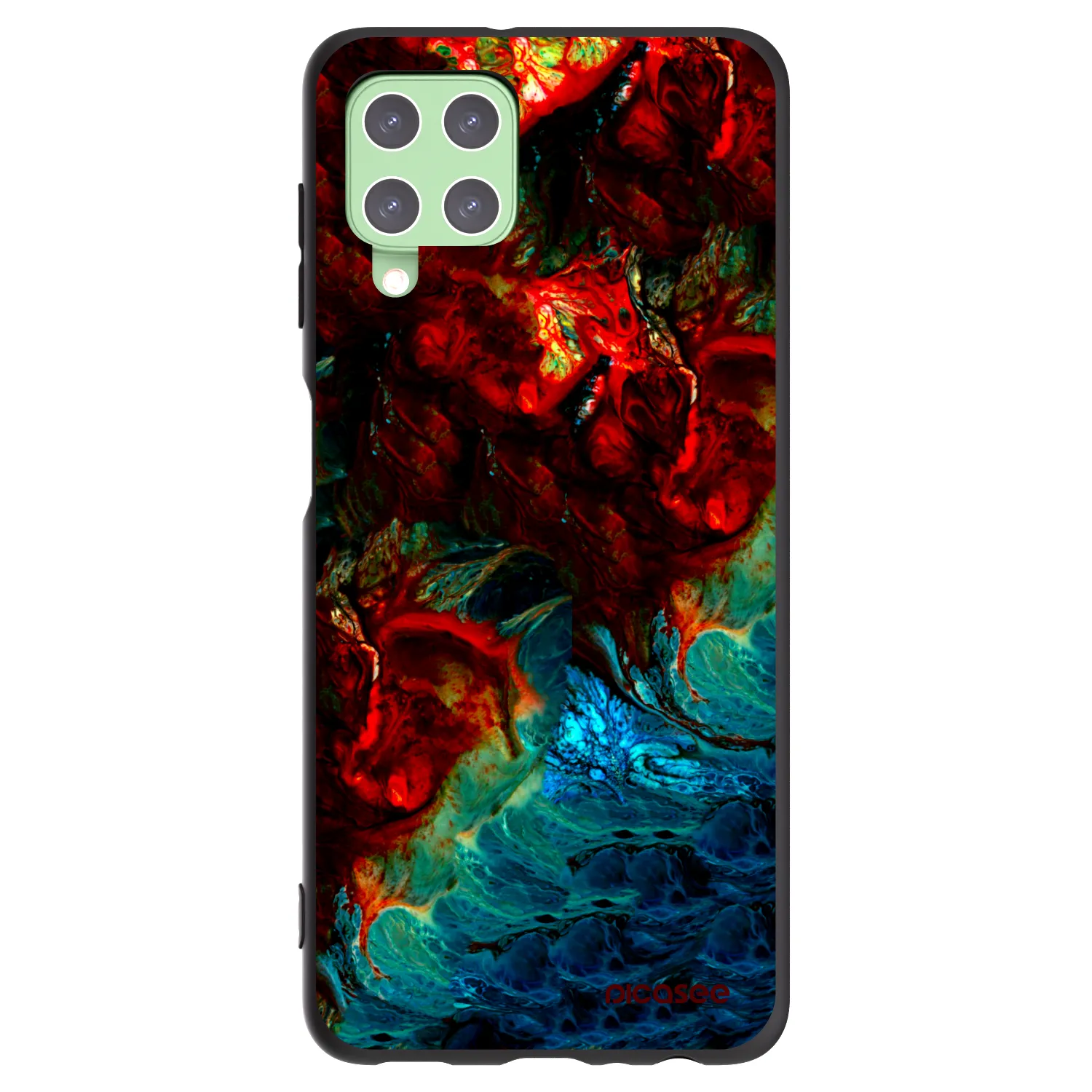 Picasee silikónový čierny obal pre Samsung Galaxy A22 A225F 4G - Universe