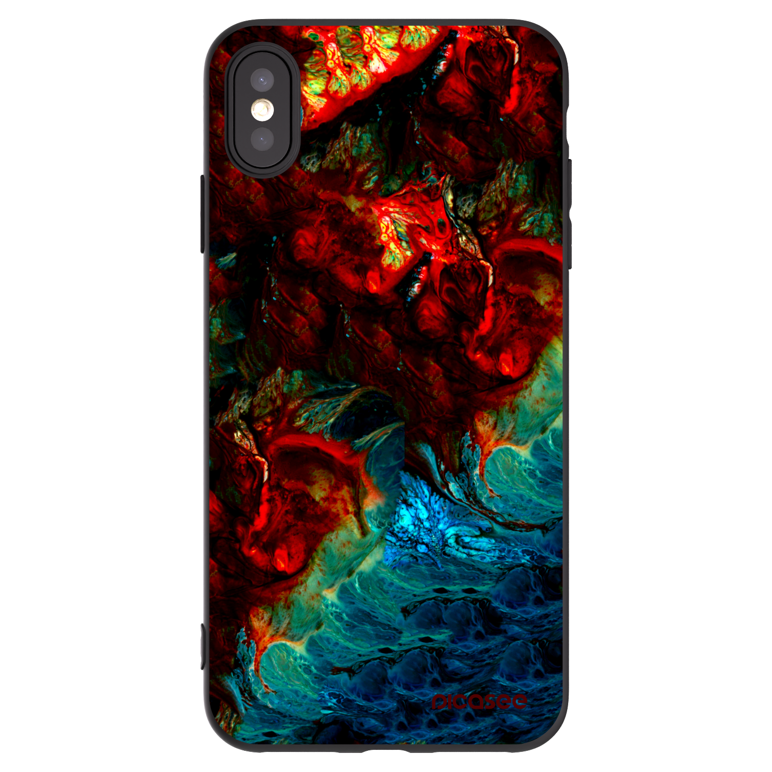Picasee silikónový čierny obal pre Apple iPhone XS Max - Universe