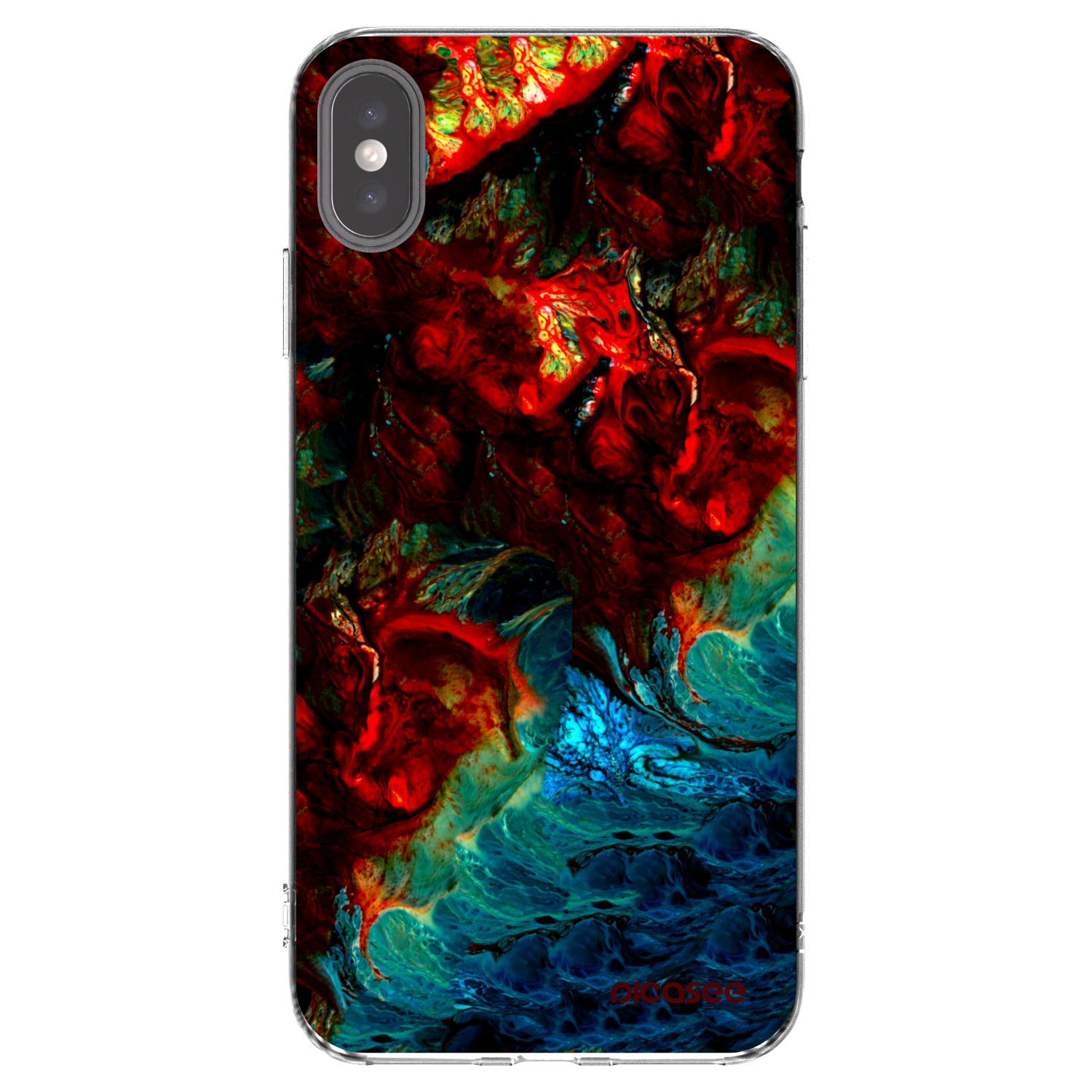 Picasee silikónový prehľadný obal pre Apple iPhone XS Max - Universe