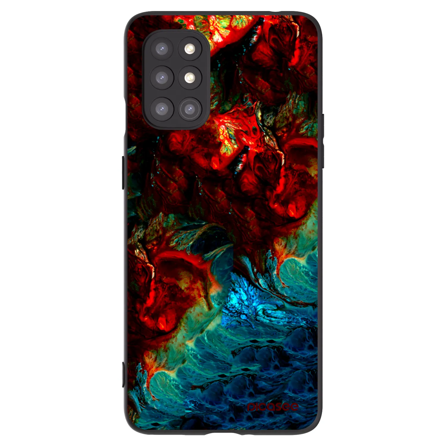 Picasee silikónový čierny obal pre OnePlus 8T - Universe