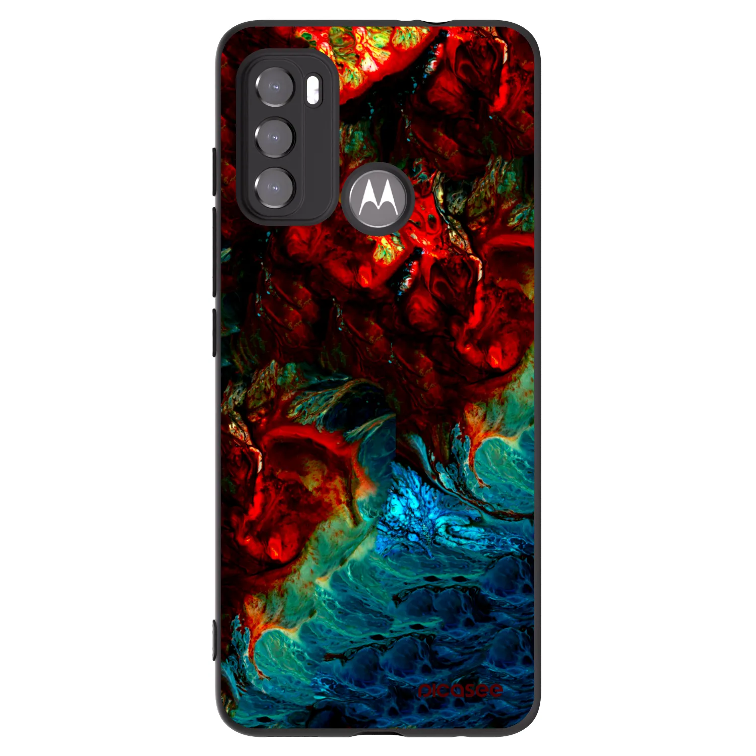 Picasee silikónový čierny obal pre Motorola Moto G60 - Universe