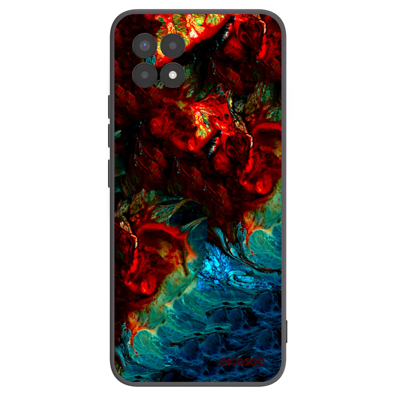 Picasee silikónový čierny obal pre Realme 8i - Universe