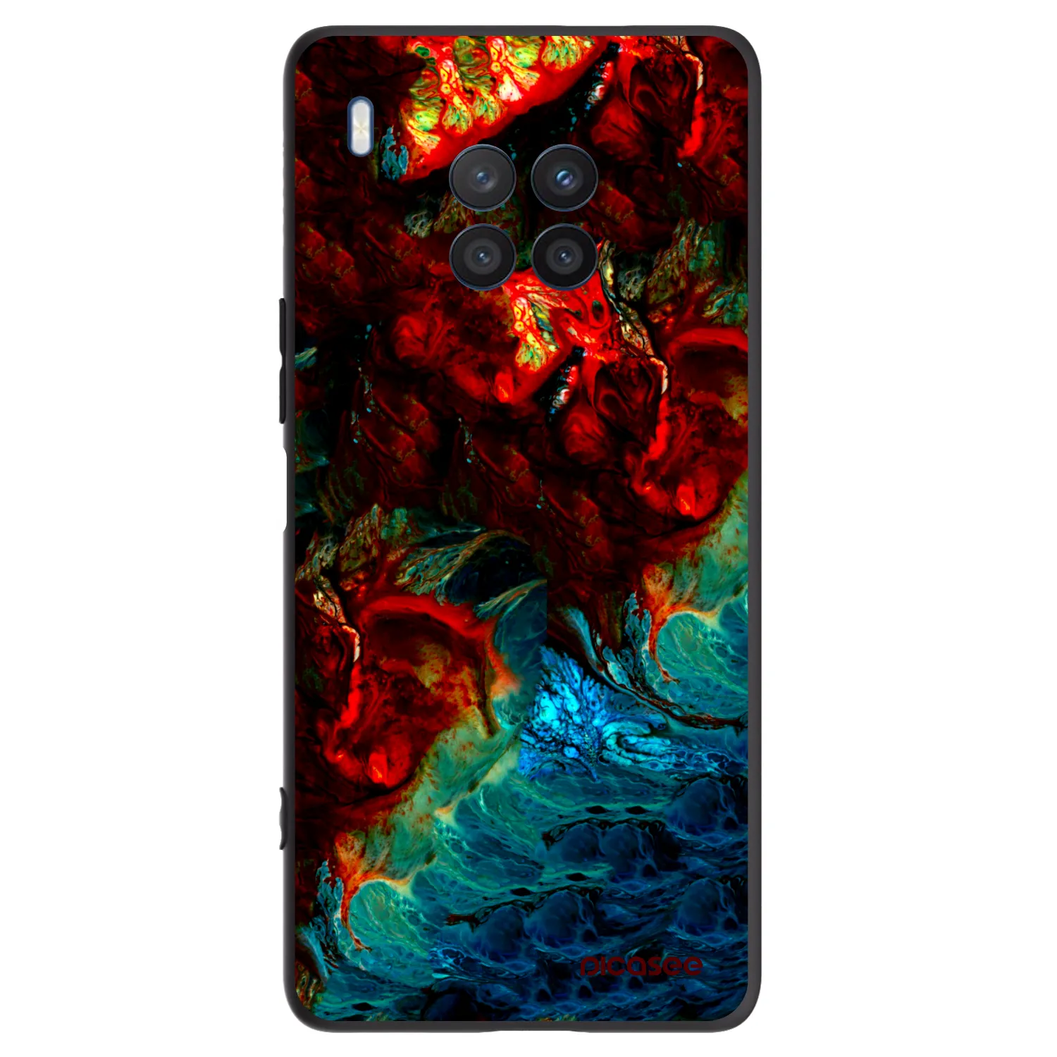 Picasee silikónový čierny obal pre Honor 50 Lite - Universe