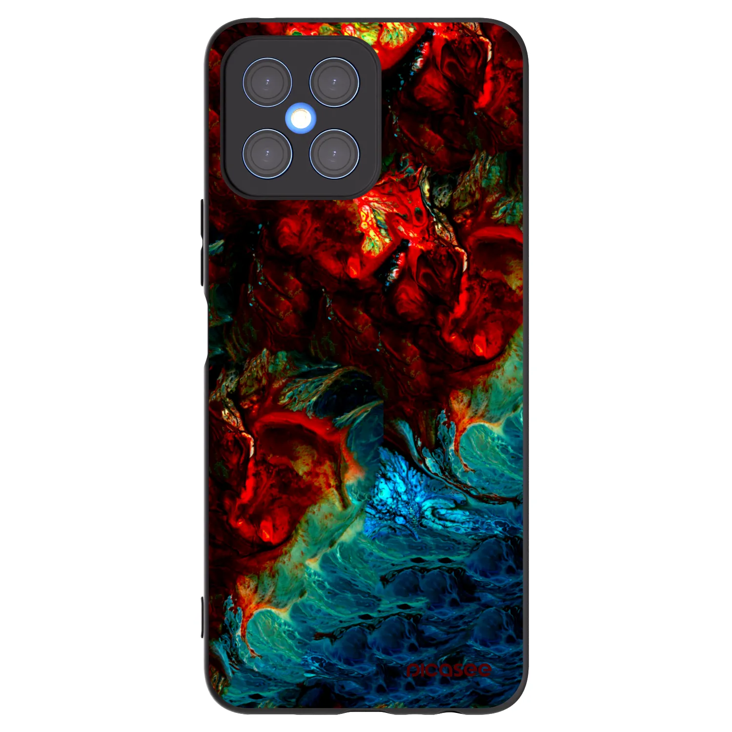 Picasee silikónový čierny obal pre Honor X8 4G - Universe