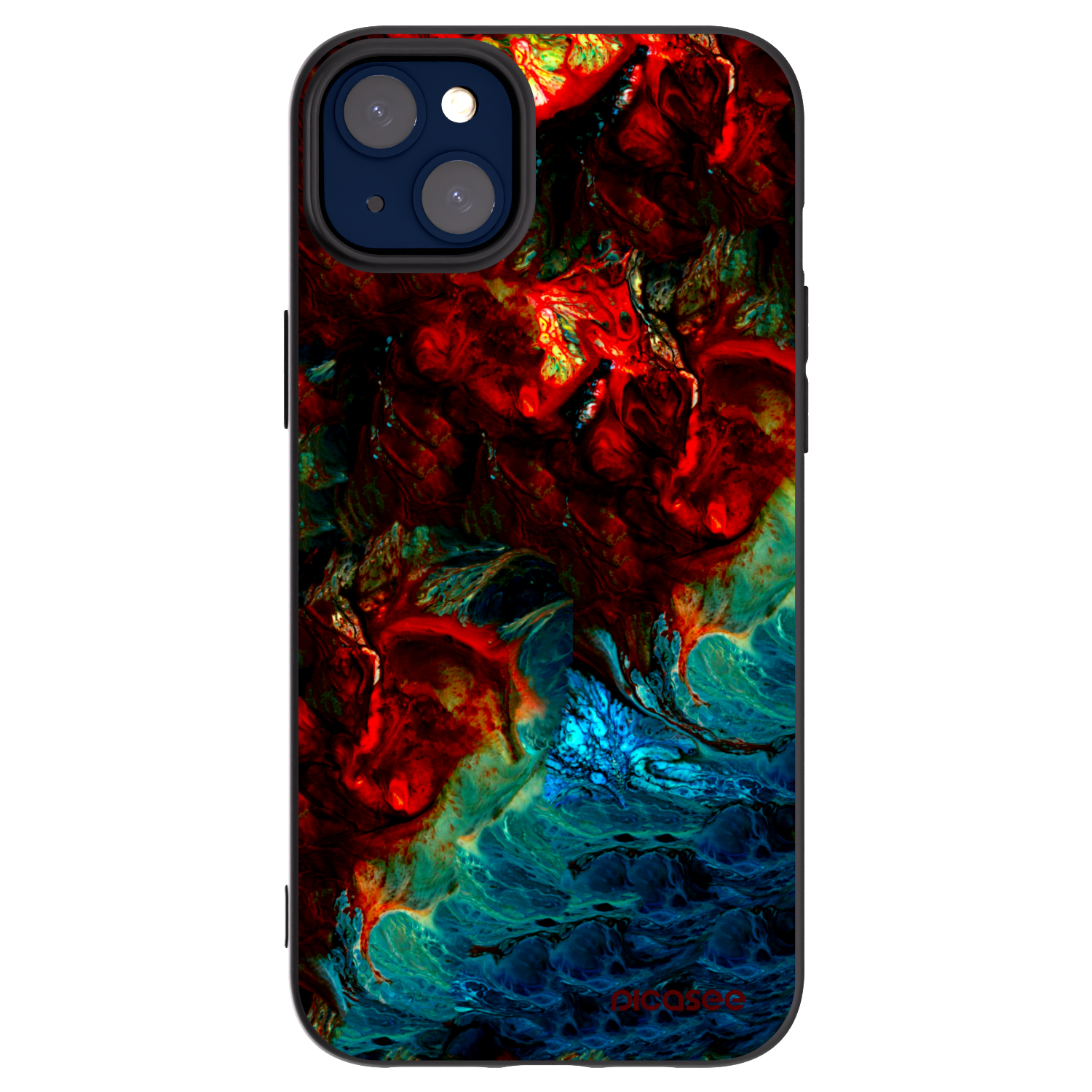 Picasee silikónový čierny obal pre Apple iPhone 14 Plus - Universe