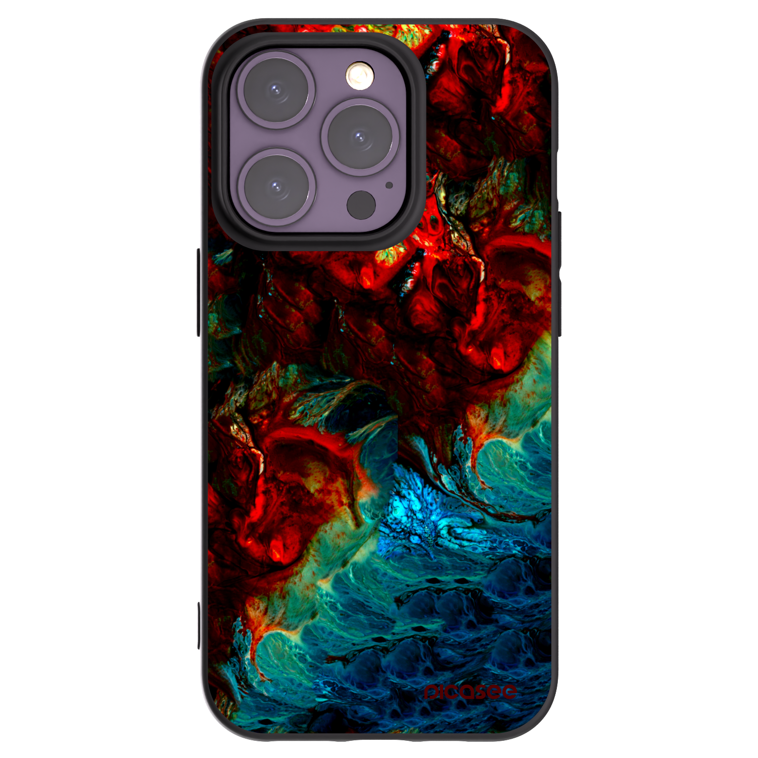 Picasee silikónový čierny obal pre Apple iPhone 14 Pro - Universe