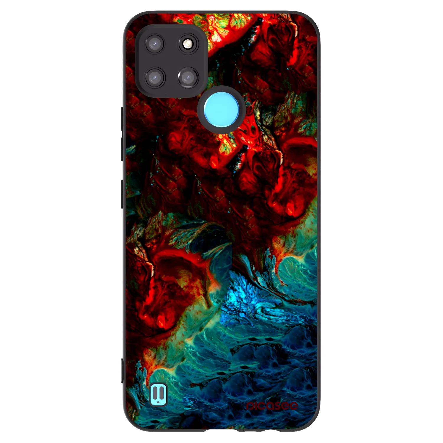 Picasee silikónový čierny obal pre Realme C21Y - Universe
