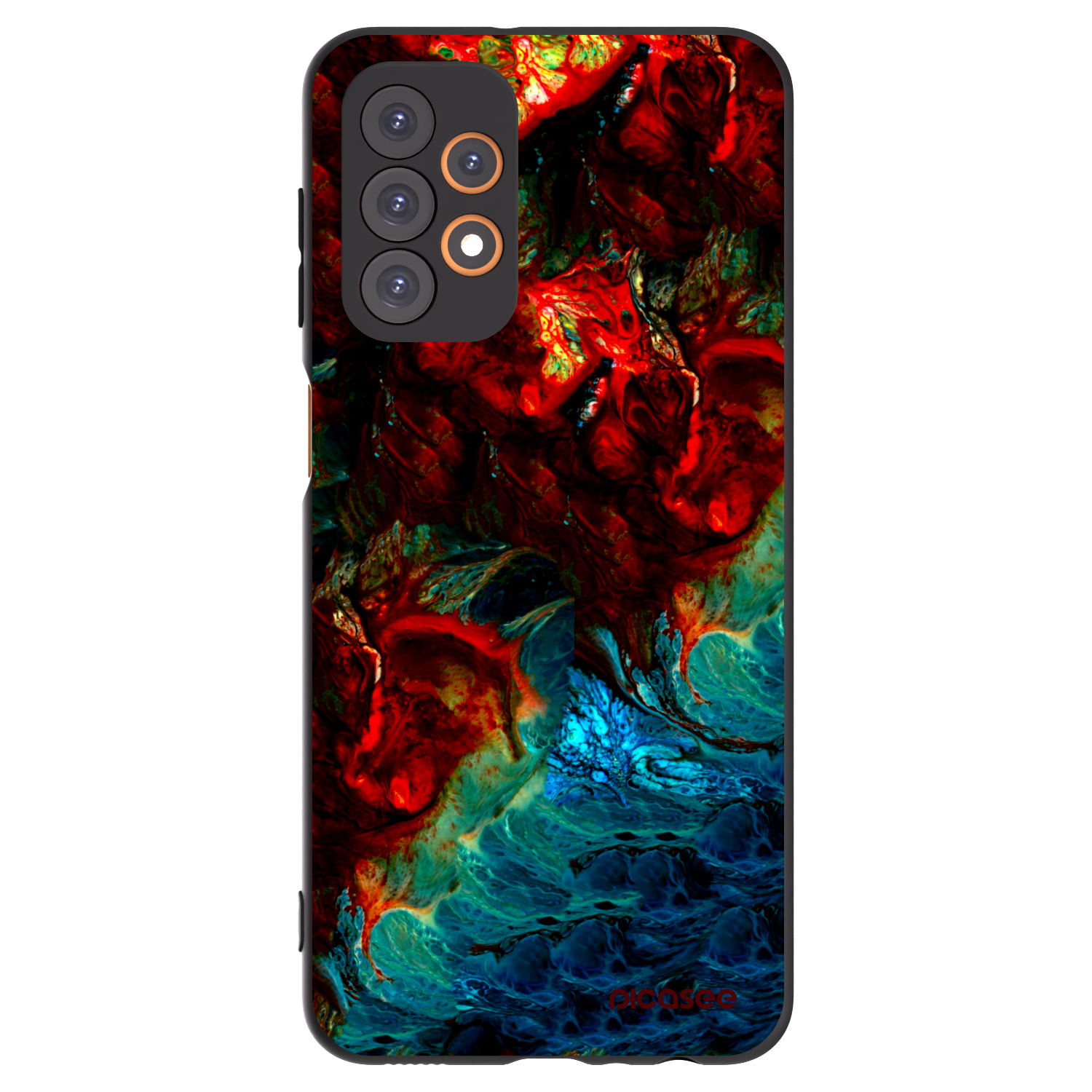 Picasee silikónový čierny obal pre Samsung Galaxy A23 A235F 4G - Universe