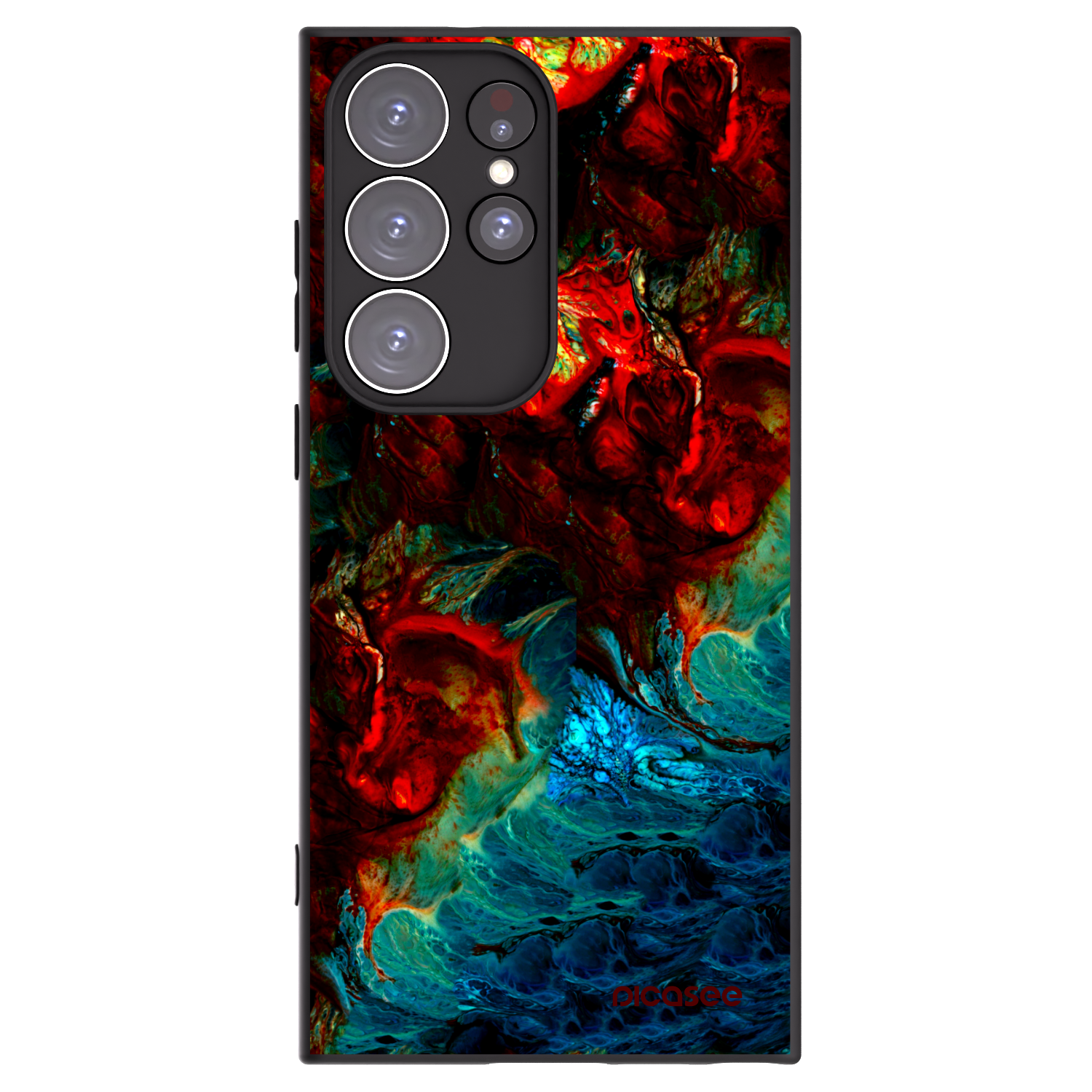 Picasee silikónový čierny obal pre Samsung Galaxy S23 Ultra 5G - Universe