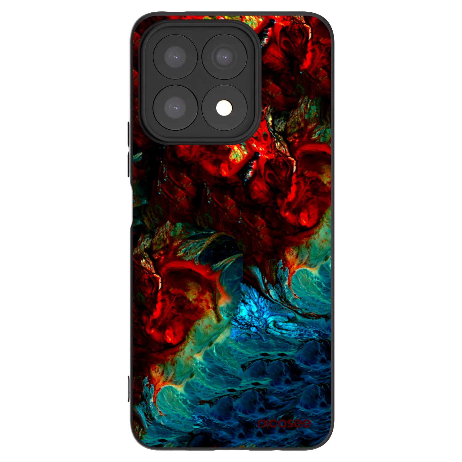 Picasee silikónový čierny obal pre Honor X8a - Universe