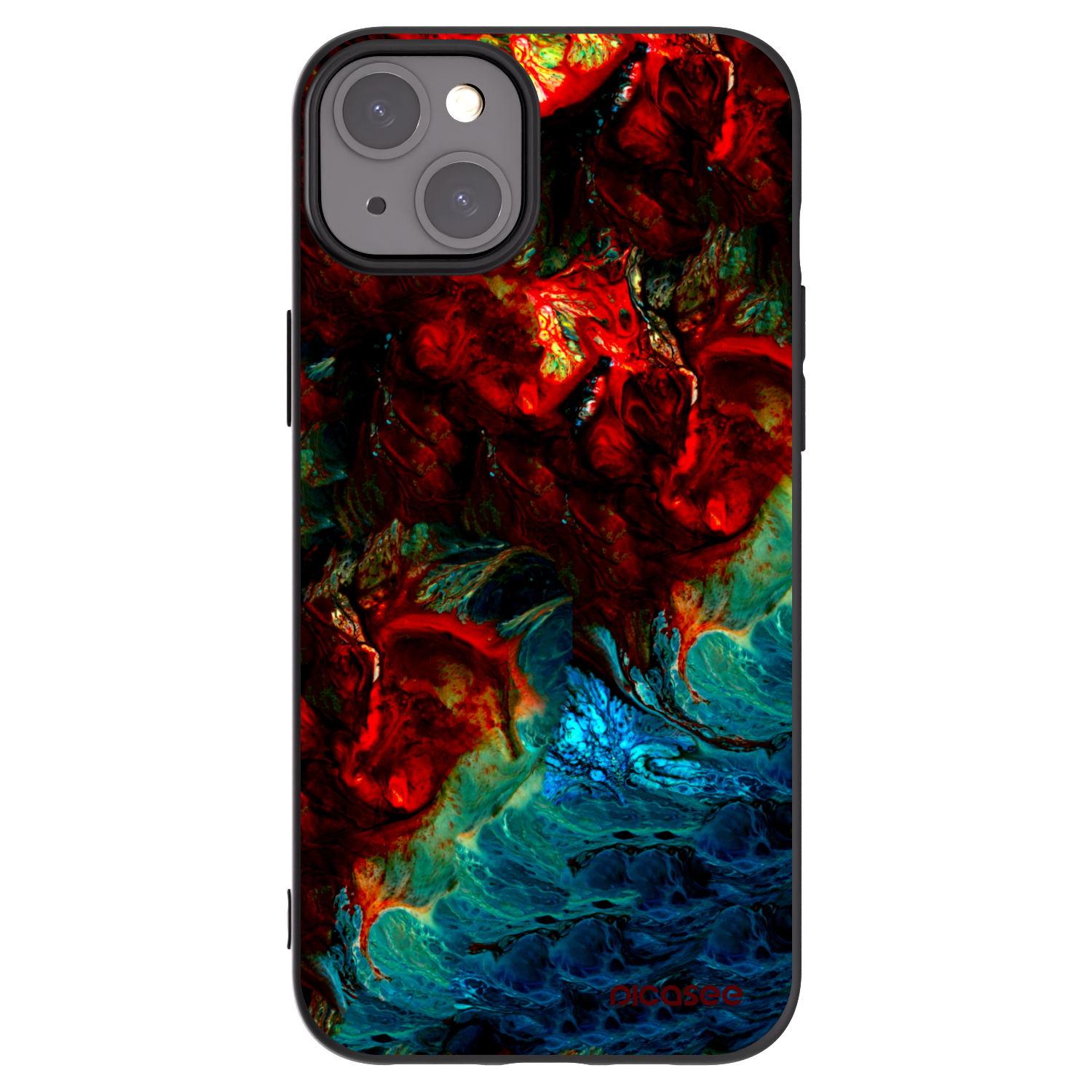 Silikónový čierny obal pre Apple iPhone 15 Plus - Universe