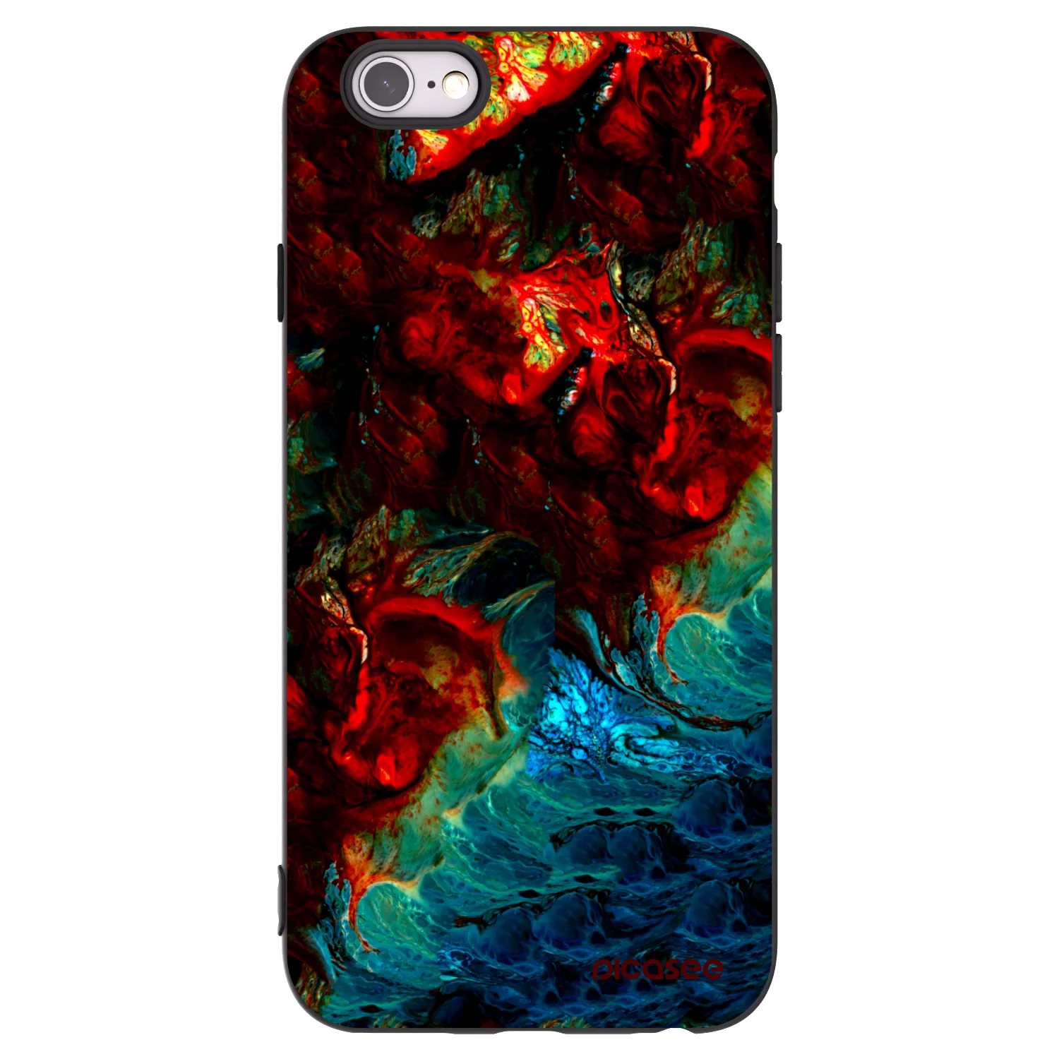 Picasee silikónový čierny obal pre Apple iPhone 6/6S - Universe