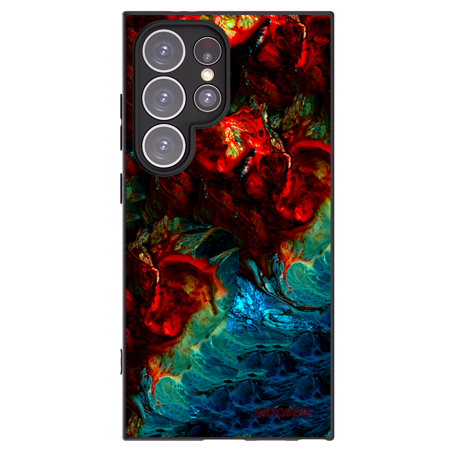 Picasee silikónový čierny obal pre Samsung Galaxy S24 Ultra S928B 5G - Universe