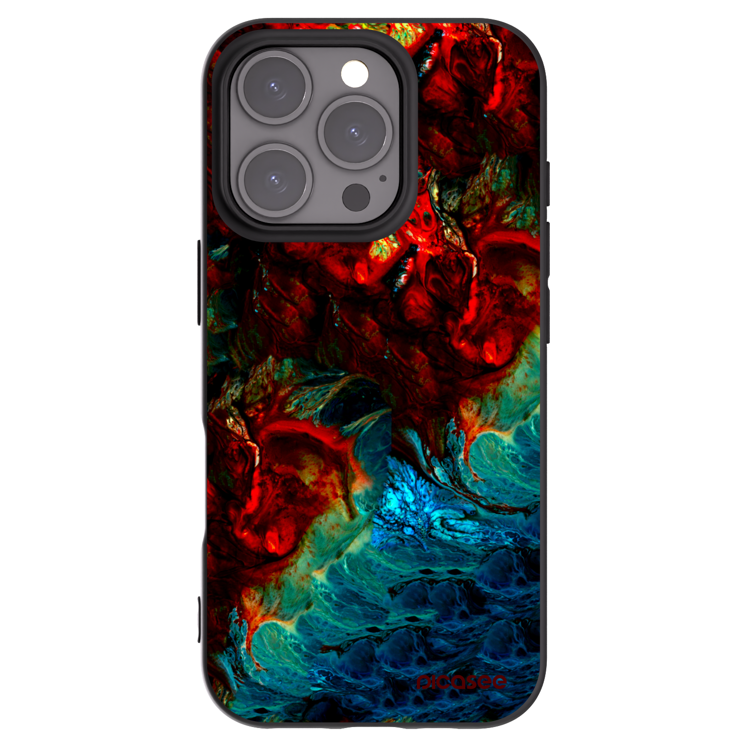 Picasee silikónový čierny obal pre Apple iPhone 16 Pro - Universe