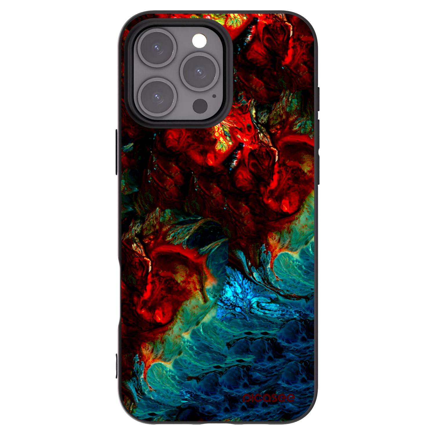Picasee silikónový čierny obal pre Apple iPhone 16 Pro Max - Universe