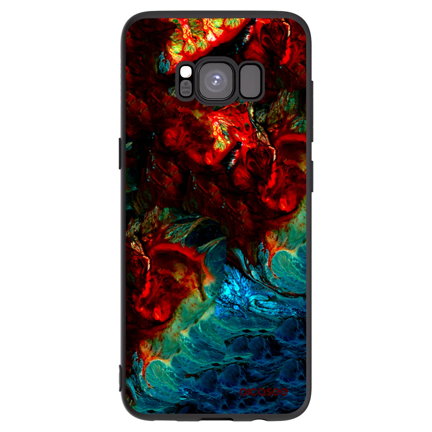 Picasee silikónový čierny obal pre Samsung Galaxy S8 G950F - Universe