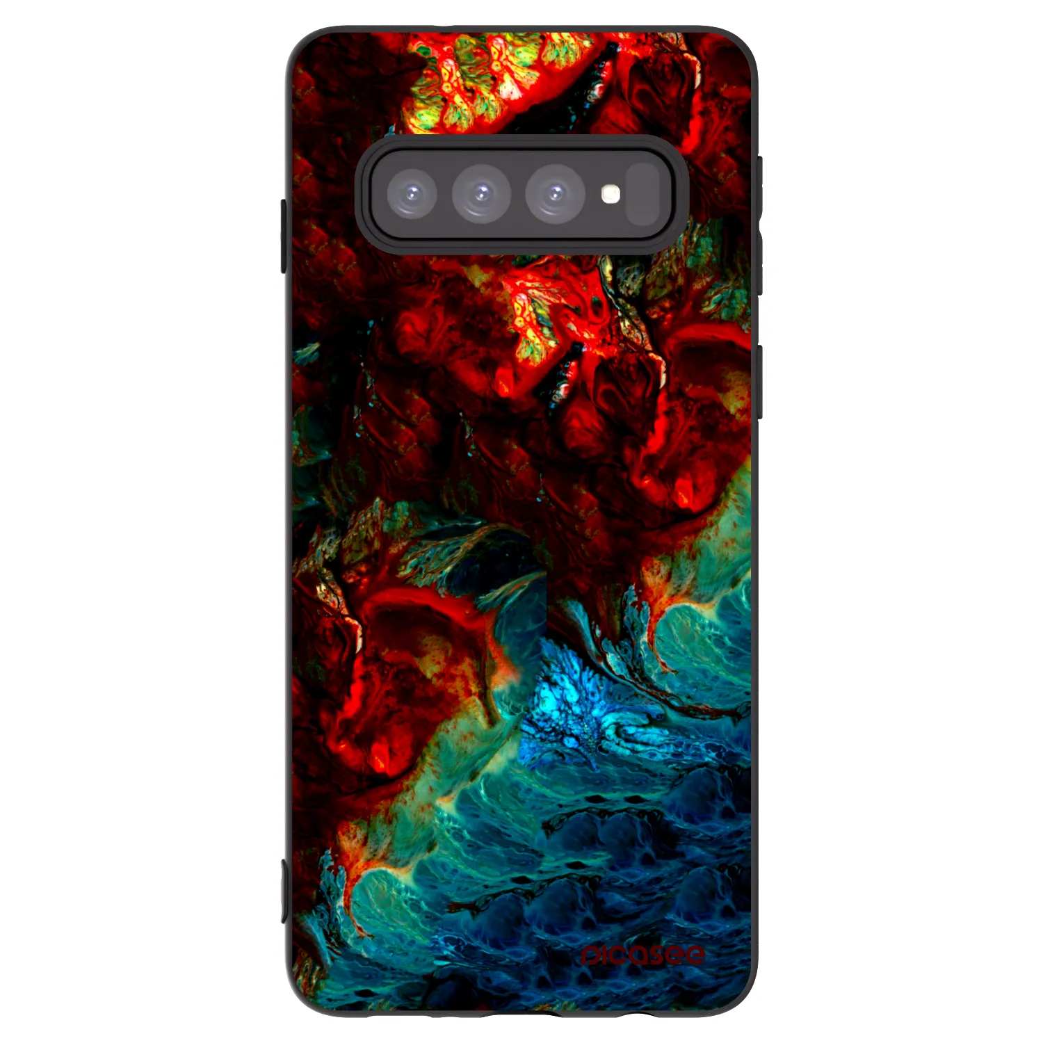 Picasee silikónový čierny obal pre Samsung Galaxy S10 G973 - Universe