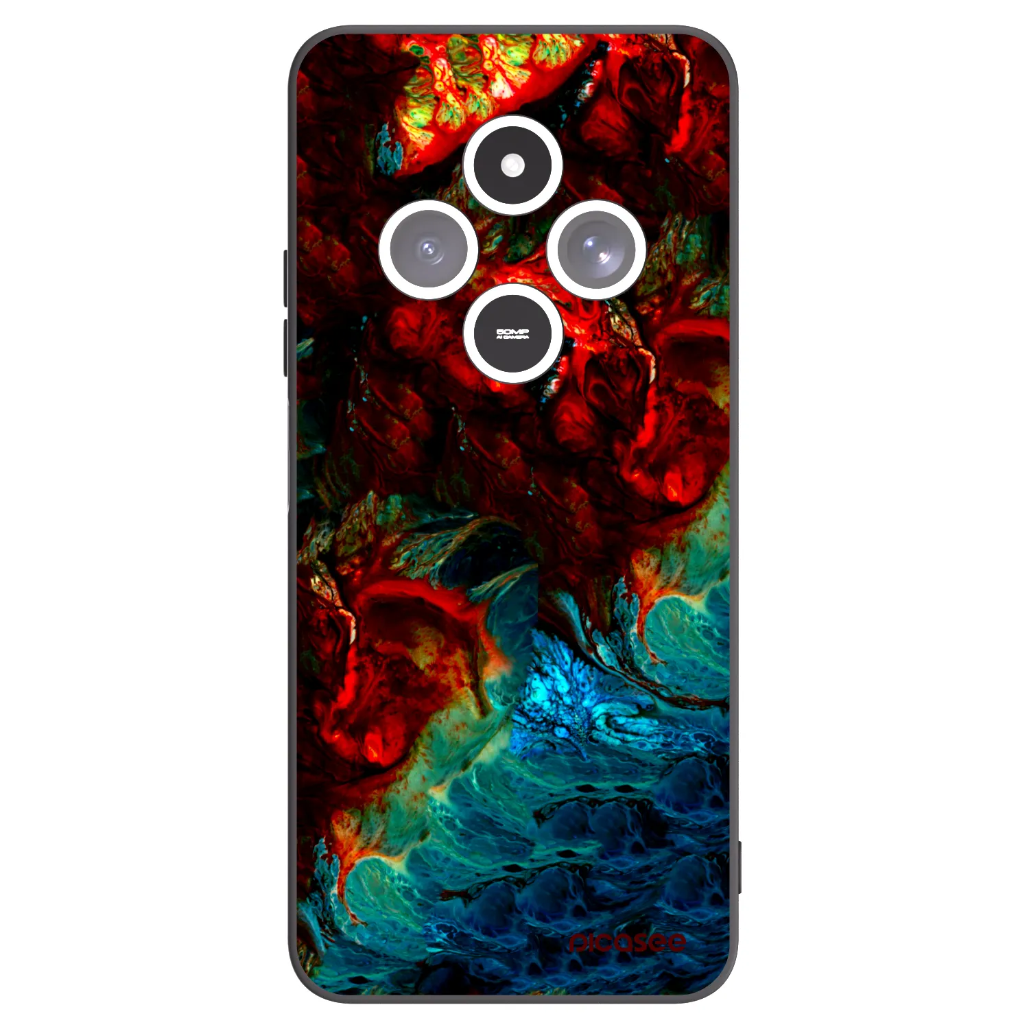 Picasee silikónový čierny obal pre Xiaomi Redmi 14C - Universe