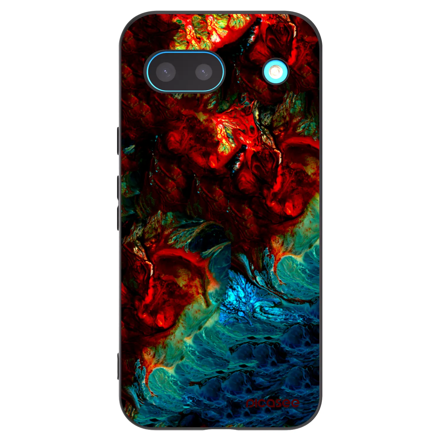 Picasee silikónový čierny obal pre Google Pixel 8a - Universe