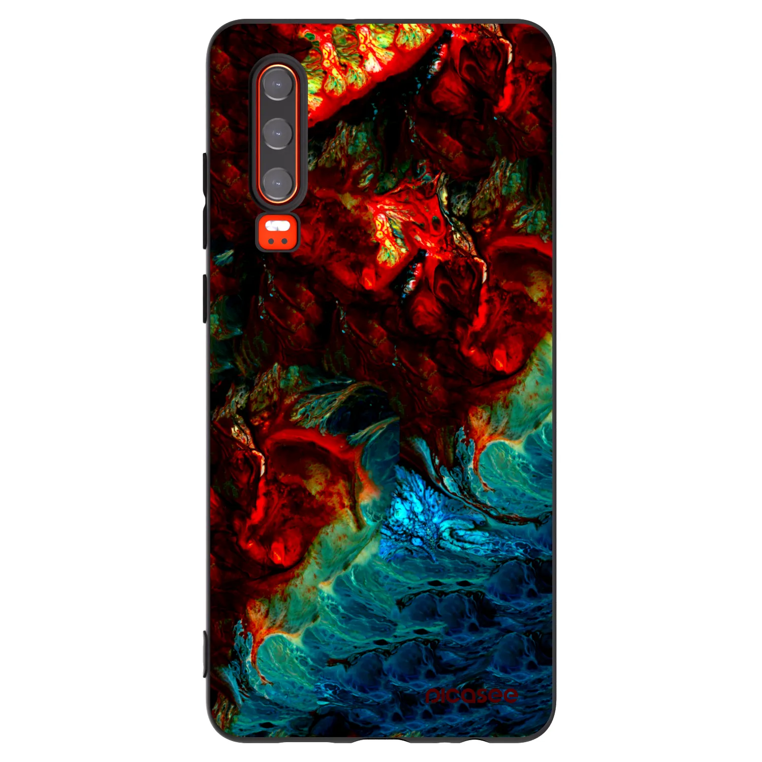 Picasee silikónový čierny obal pre Huawei P30 - Universe