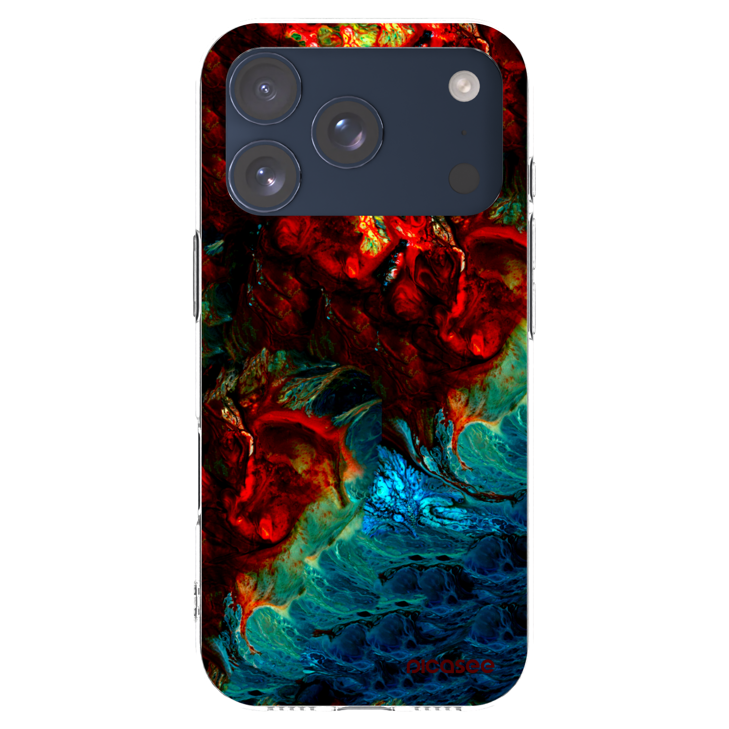 Picasee silikónový prehľadný obal pre Apple iPhone 17 Pro - Universe