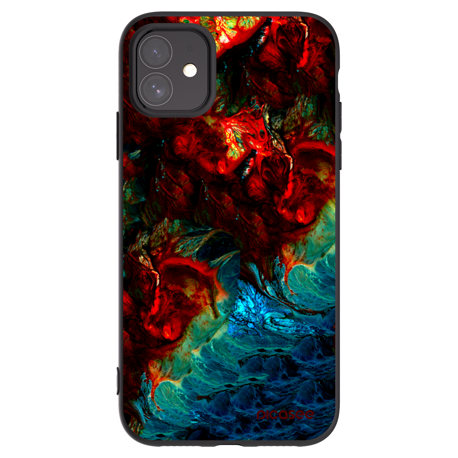Picasee silikónový čierny obal pre Apple iPhone 11 - Universe