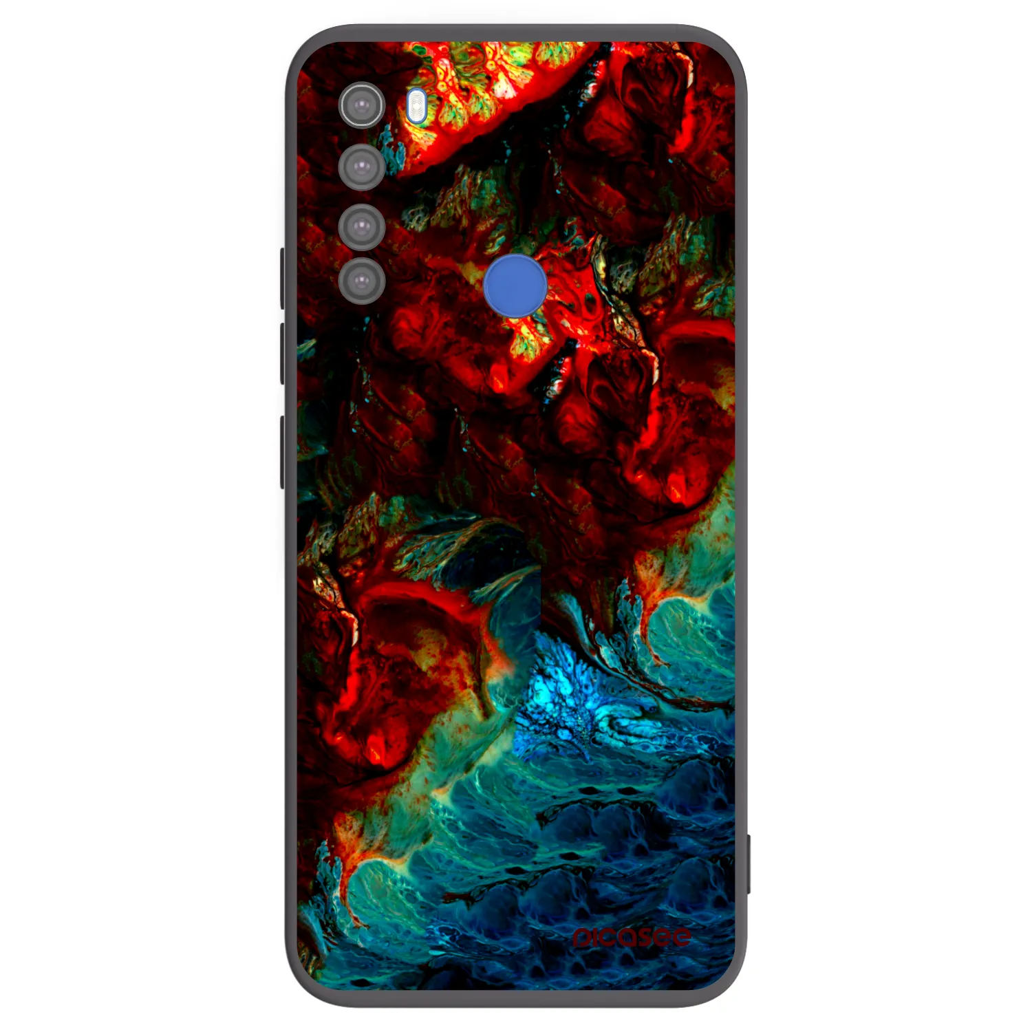 Picasee silikónový čierny obal pre Xiaomi Redmi Note 8T - Universe