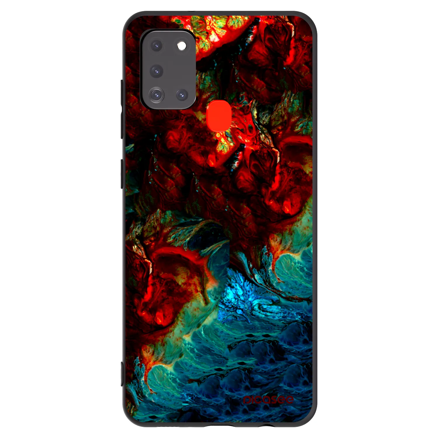 Picasee silikónový čierny obal pre Samsung Galaxy A21s - Universe