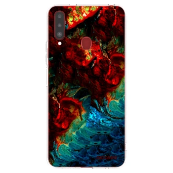 Picasee silikónový prehľadný obal pre Samsung Galaxy A20s - Universe