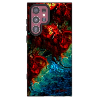 Picasee silikónový čierny obal pre Samsung Galaxy S22 Ultra 5G - Universe