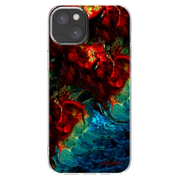 Picasee silikónový prehľadný obal pre Apple iPhone 15 Plus - Universe