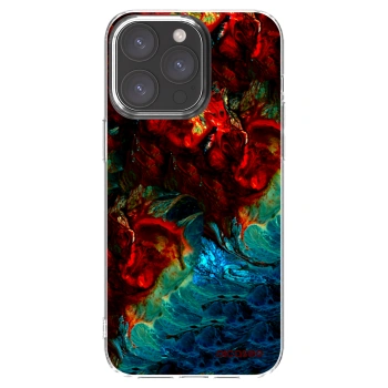 Picasee silikónový prehľadný obal pre Apple iPhone 15 Pro Max - Universe