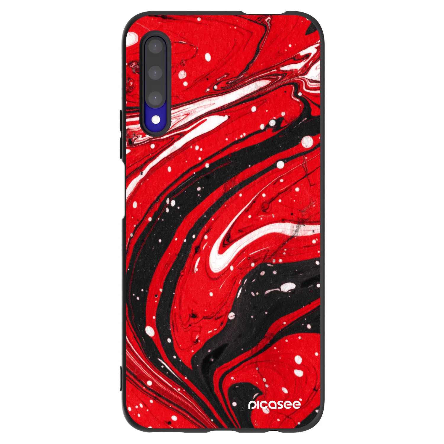 Picasee silikónový čierny obal pre Honor 9X Pro - Red black