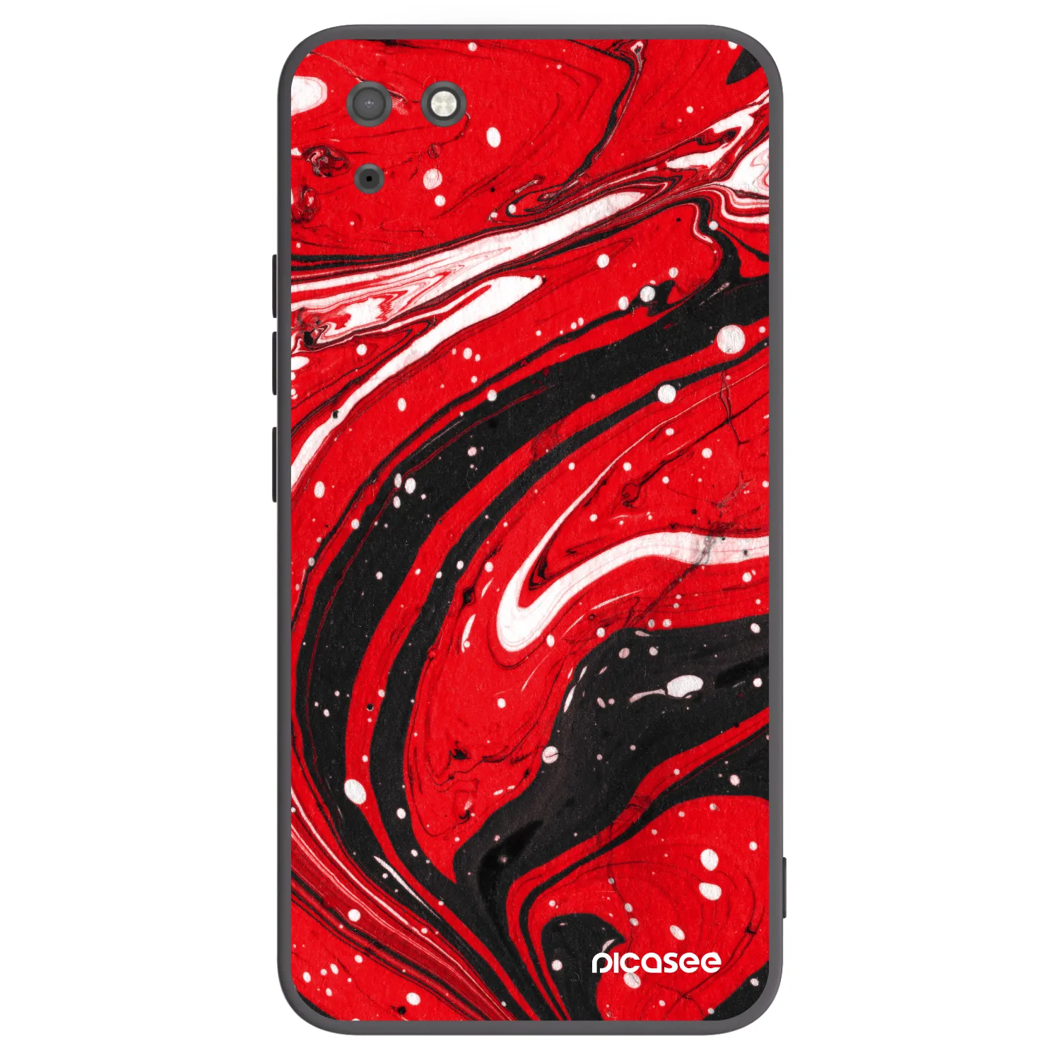 Picasee silikónový čierny obal pre Huawei Y5P - Red black