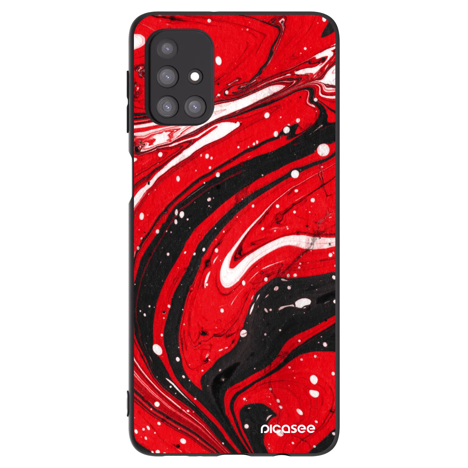 Picasee silikónový čierny obal pre Samsung Galaxy M31s - Red black