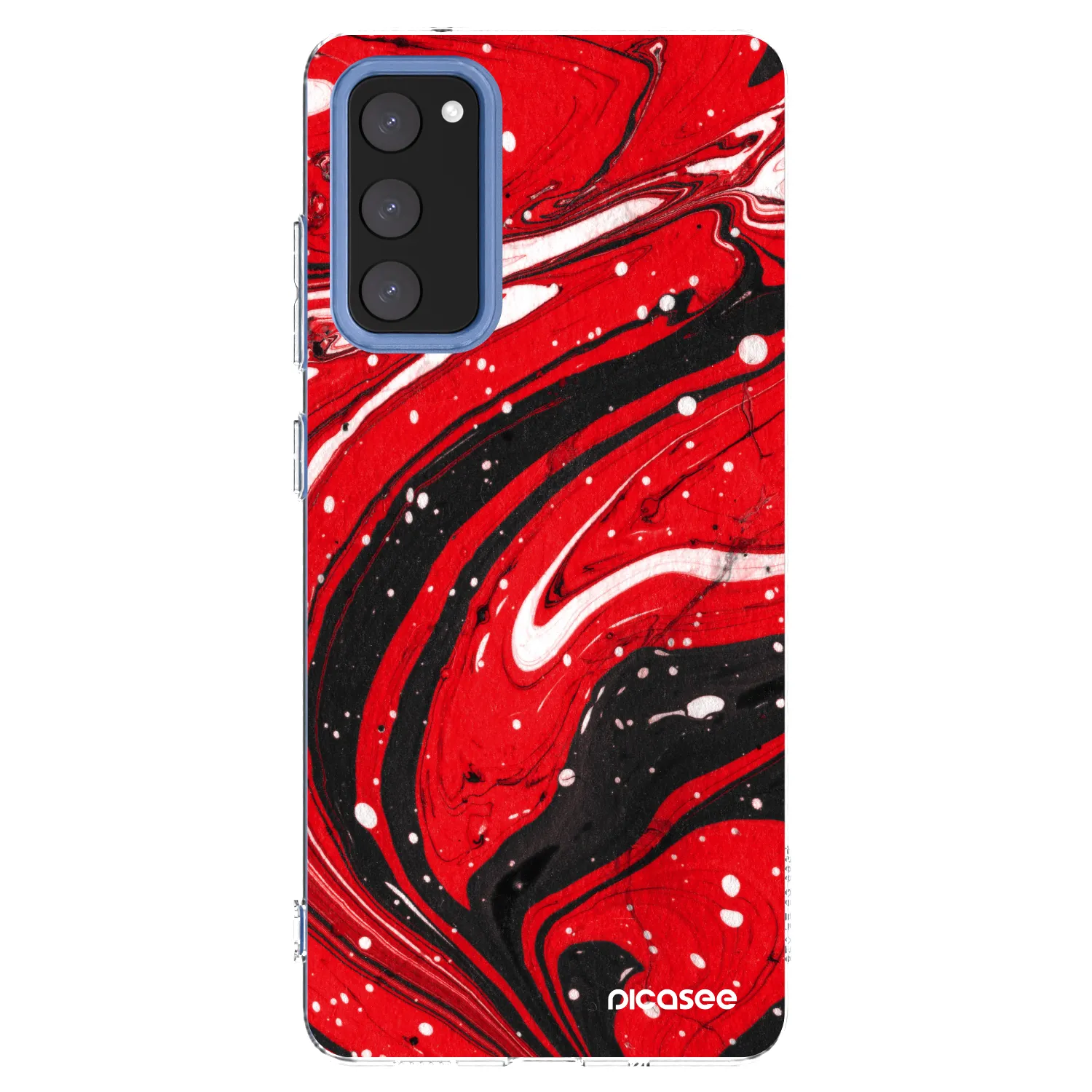 Picasee silikónový prehľadný obal pre Samsung Galaxy S20 FE - Red black
