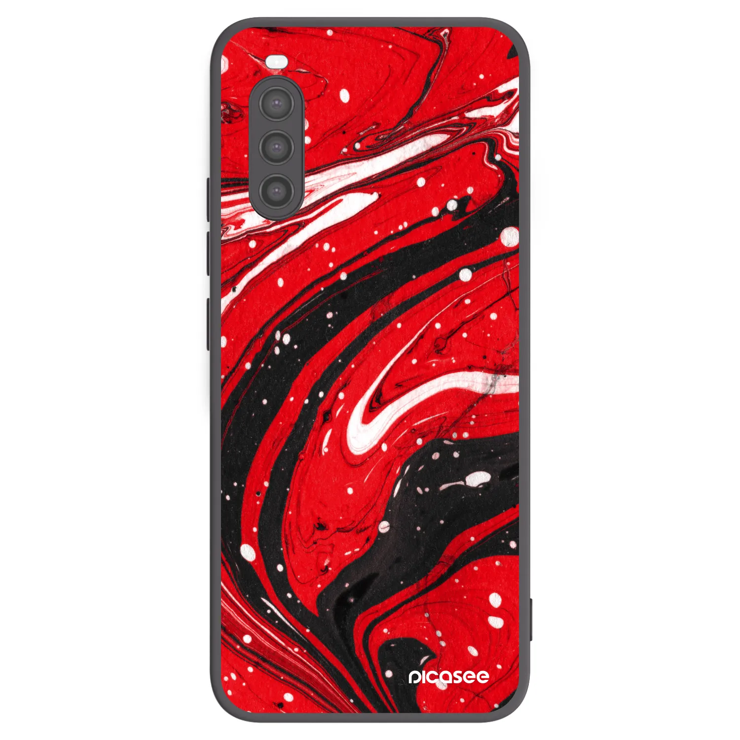 Picasee silikónový čierny obal pre Sony Xperia 10 II - Red black
