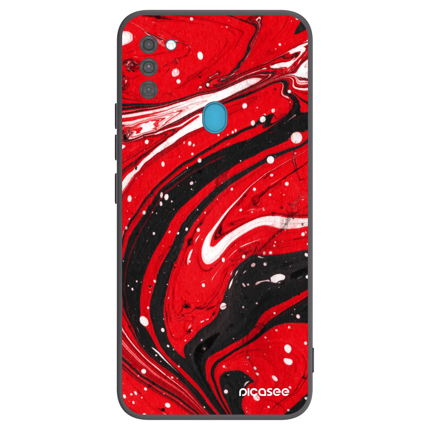 Picasee silikónový čierny obal pre Samsung Galaxy M11 - Red black