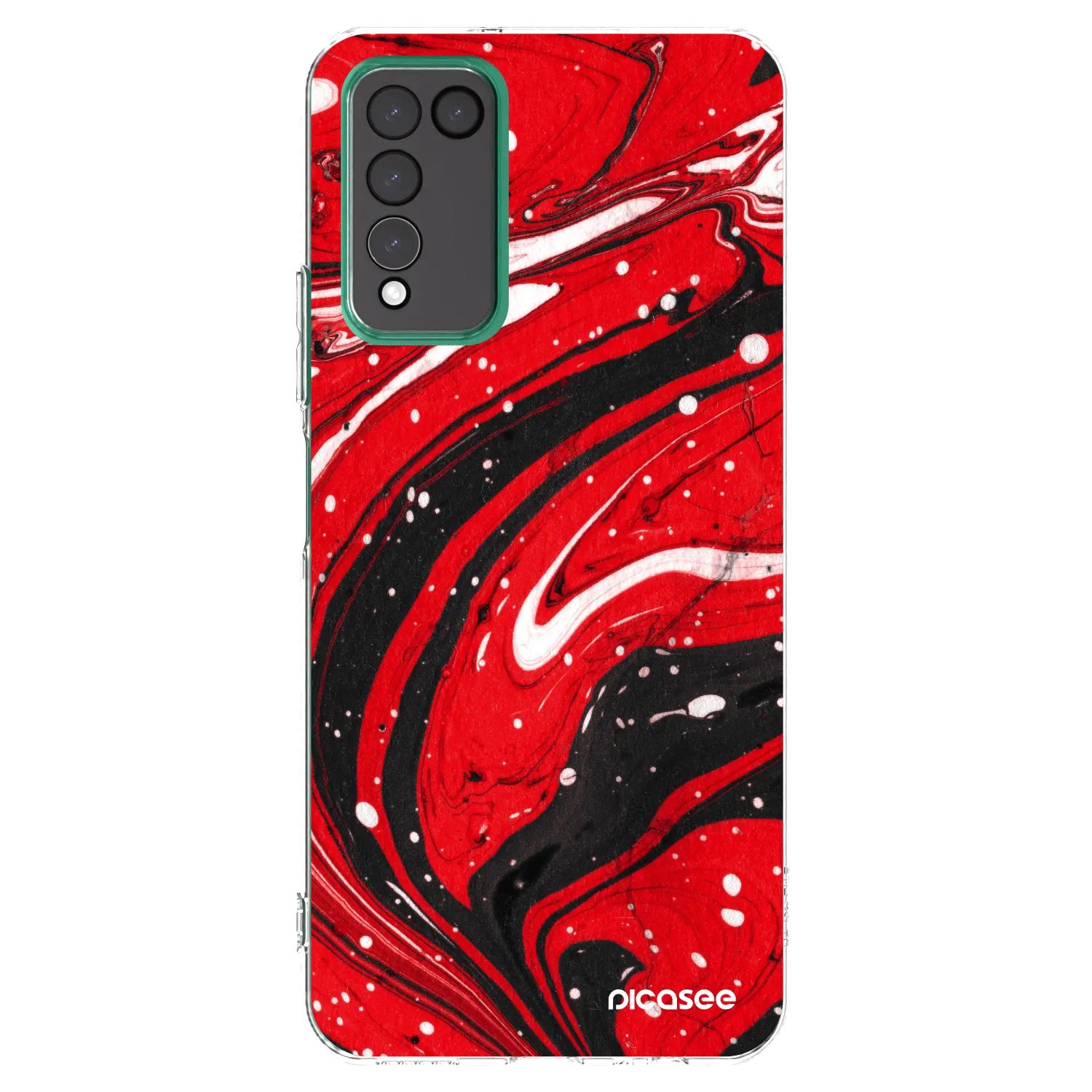 Silikónový prehľadný obal pre Honor 10X Lite - Red black