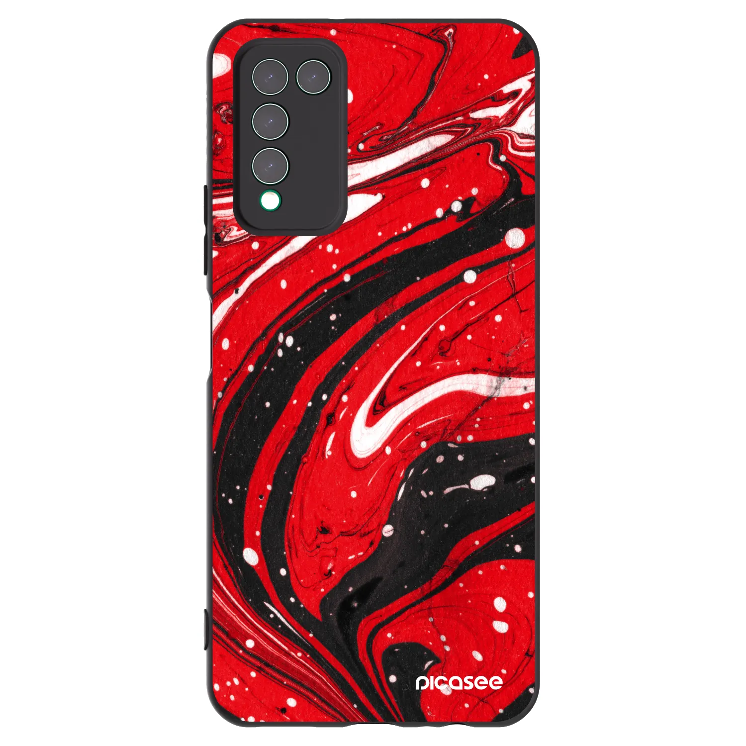 Picasee silikónový čierny obal pre Honor 10X Lite - Red black