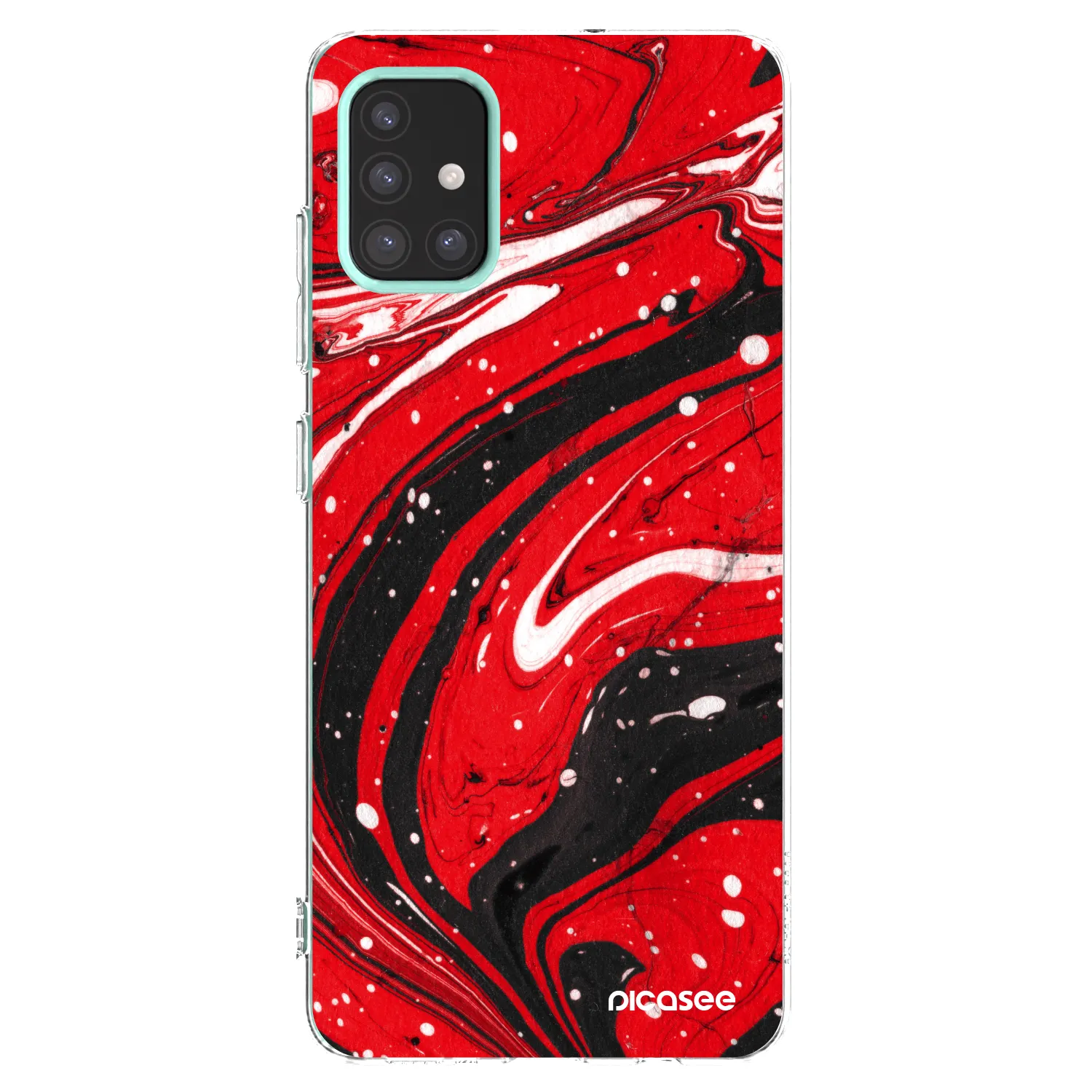 Picasee silikónový prehľadný obal pre Samsung Galaxy M31s - Red black