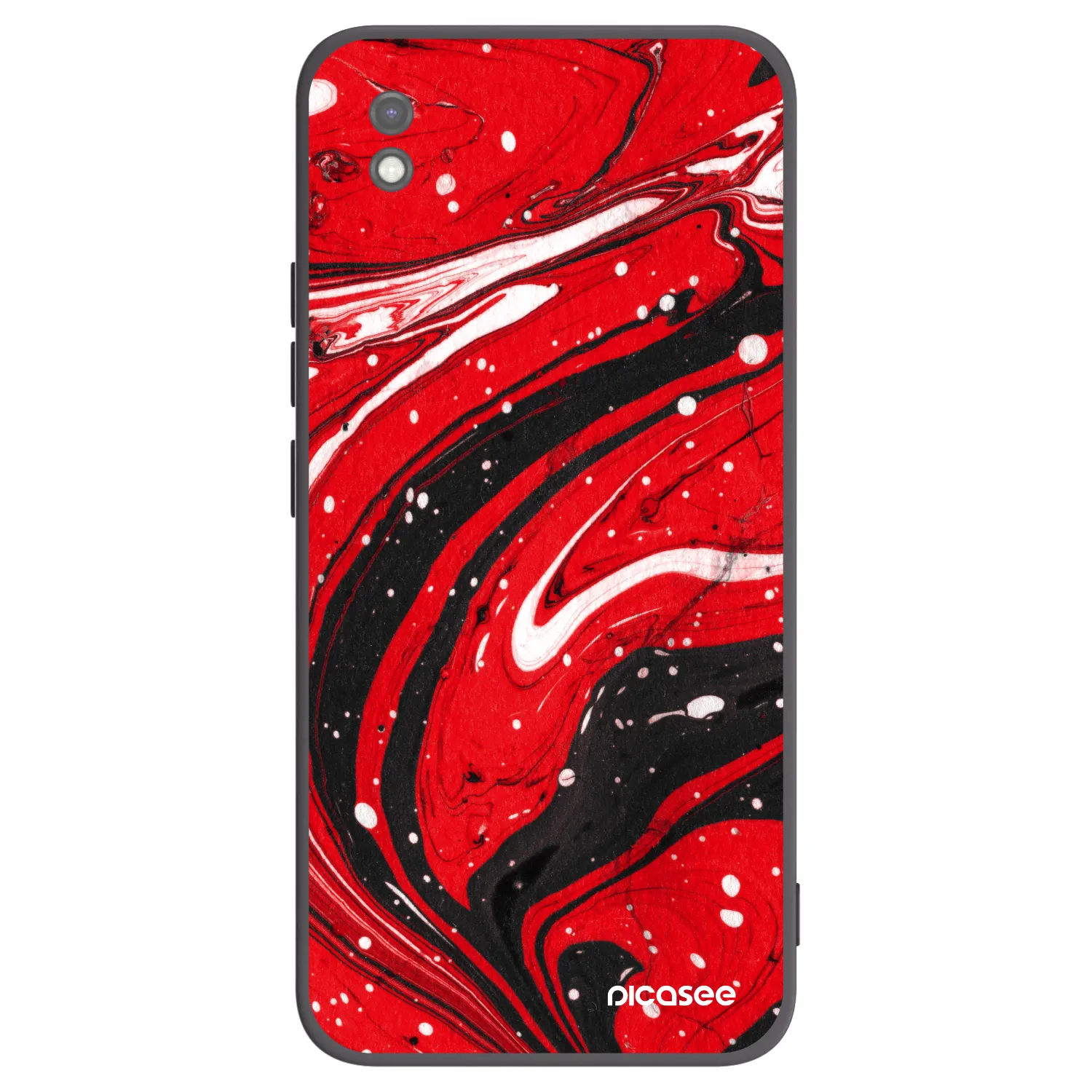 Picasee silikónový čierny obal pre Xiaomi Redmi 9AT - Red black