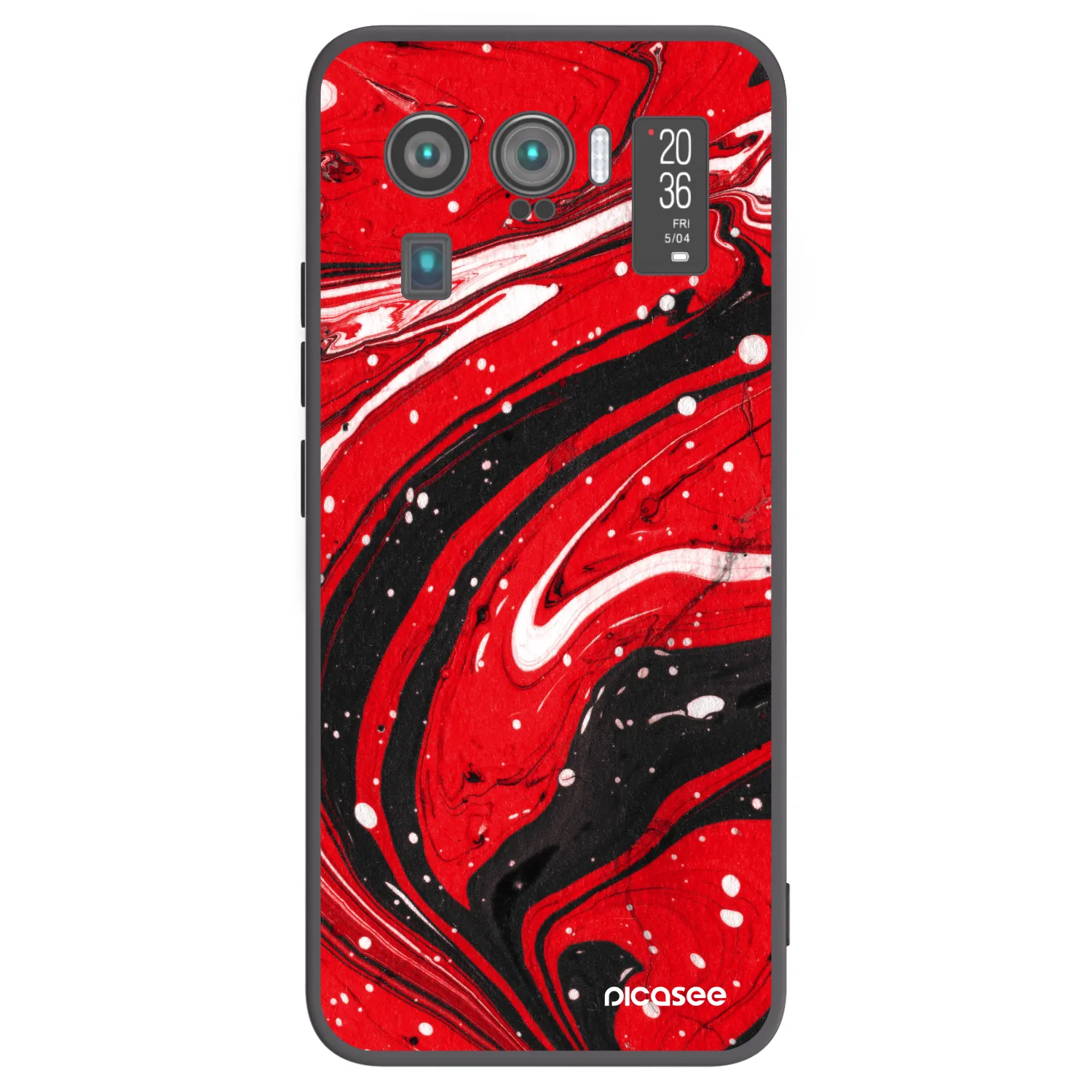 Picasee silikónový čierny obal pre Xiaomi Mi 11 Ultra - Red black